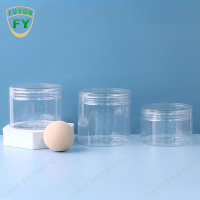 Food Grade Hermetic Clear PET Plastic Jar Food Grade Dengan Tutup Aluminium
