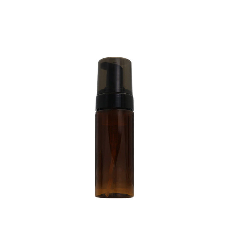 Botol Pompa Busa 200ml Warna Lukisan Amber Dengan Pompa Busa Hitam