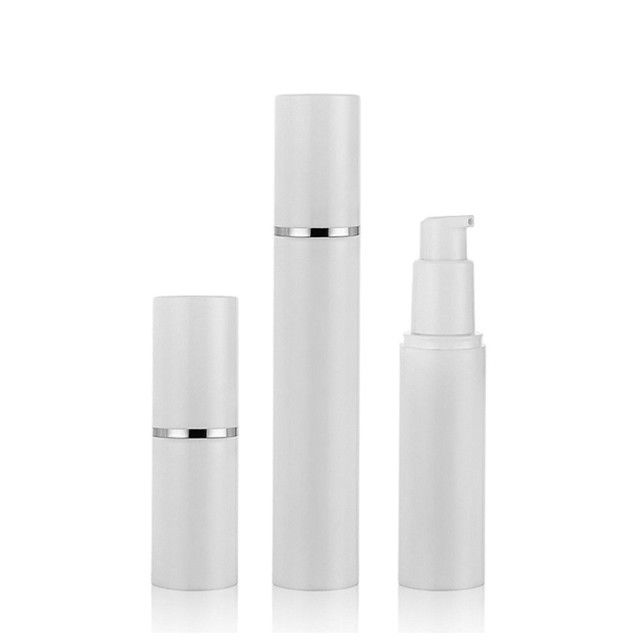 Kosong Putih 30ml Botol Pompa Kosmetik Permukaan Sablon Plastik