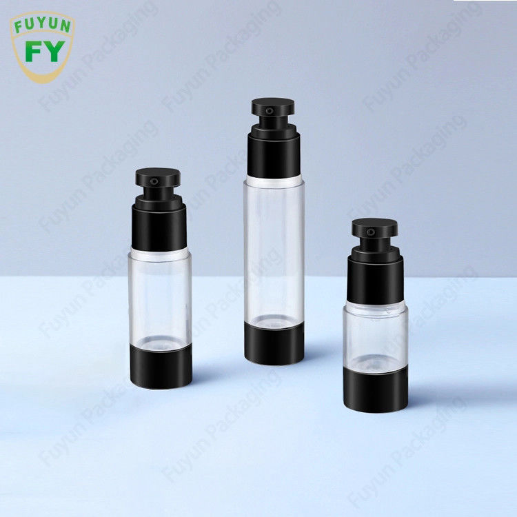 Botol Pompa Pengap Hitam 15ml 30ml 50ml Untuk Kemasan Rias Kosmetik