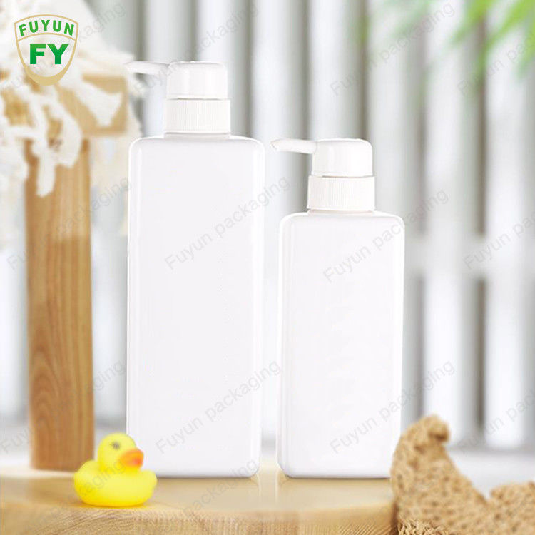16oz Botol Pompa Plastik Persegi Isi Ulang Untuk Pengeluaran Lotion Shampoo