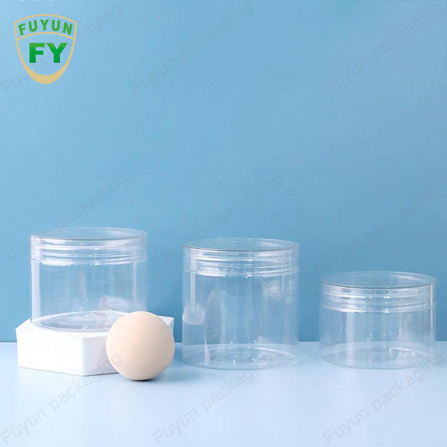 Food Grade Hermetic Clear PET Plastic Jar Food Grade Dengan Tutup Aluminium