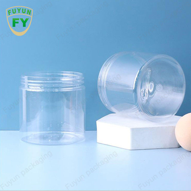 Food Grade Peanut Butter BPA Free PET Plastic Jars Dengan Tutup Atas Sekrup 100ml 500ml