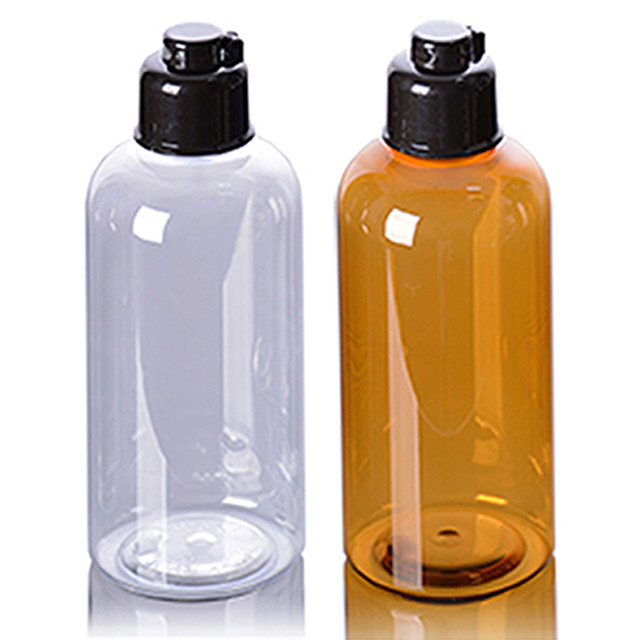 Botol Plastik Toner Squeeze Tinggi 156mm Dengan Tutup Hitam