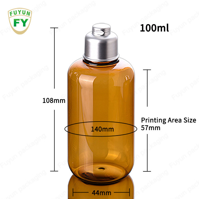 Botol Plastik Toner 300ml BPA Gratis Dapat Didaur Ulang Dengan Tutup Perak