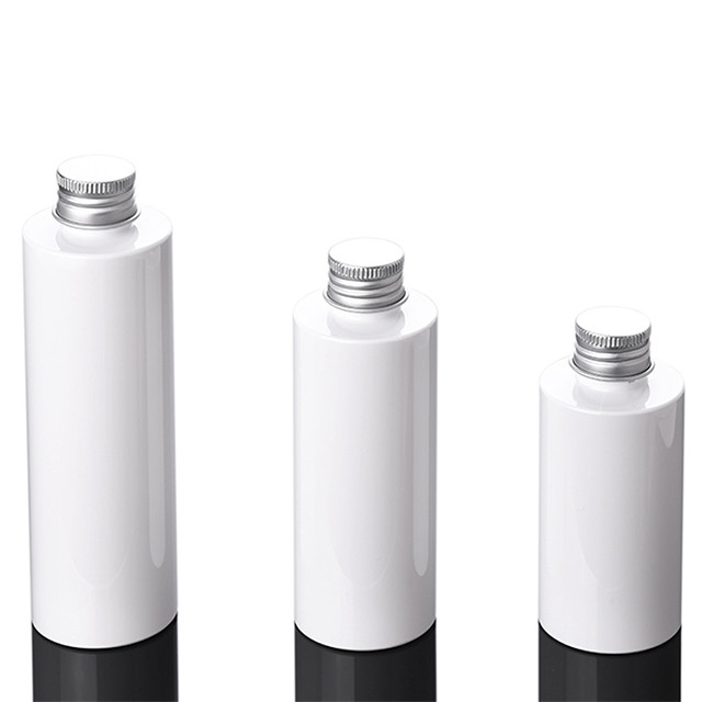 200ml Botol Plastik Cair Toner Warna Putih Dengan Tutup Sekrup Sliver