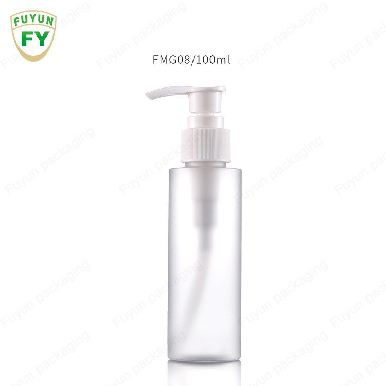 Botol Pompa Plastik Bening Bulat Stamping Panas 100ml Untuk Minyak Atsiri