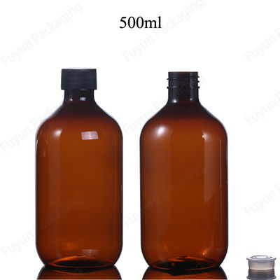 Botol Serum Plastik 16oz, Botol Pet Amber 500ml kosong