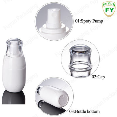 White Oval 1 Oz Fine Mist Spray Bottle Bahan Botol PETG