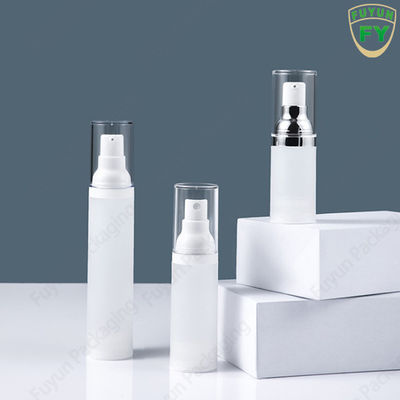 Grosir 50ml perjalanan kosong mini vakum bening bulat pengap lotion krim botol plastik untuk perawatan kulit