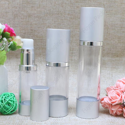 Botol Pompa Pengap perak, Botol Lotion Kosmetik 50ml Plastik