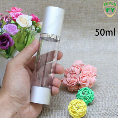Botol Pompa Pengap perak, Botol Lotion Kosmetik 50ml Plastik