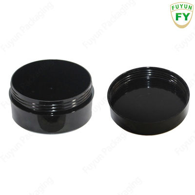 Toples Kemasan Plastik 100g, kemasan perawatan kulit Black Pet Jars dengan tutup