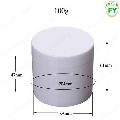 Wadah Kosmetik 100ml yang elegan dengan tutup putih Sempurna untuk bepergian