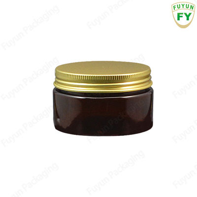 Stoples Mulut Lebar Plastik 3.5 Oz Amber Dengan Tutup Aluminium