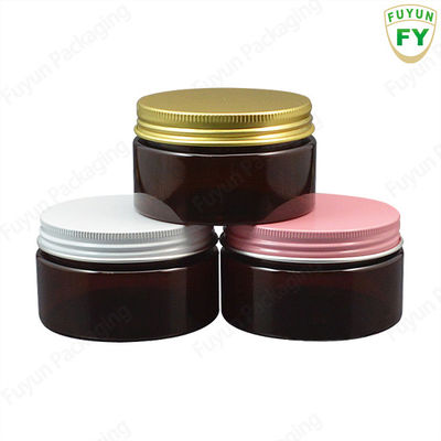 Stoples Mulut Lebar Plastik 3.5 Oz Amber Dengan Tutup Aluminium