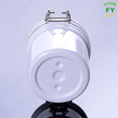 Guci Kemasan Plastik W60mm Round Swing Top Dengan Tutup Berengsel