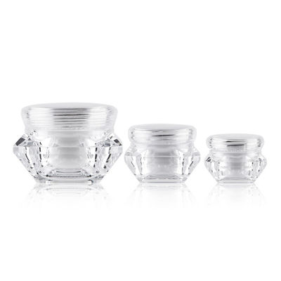 5g 10g Akrilik Jar Kosmetik Penanganan Permukaan Frost Chrome