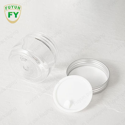Wadah Bebas BPA Penyimpanan Makanan Plastik PET Clear Cookie Round Jar dengan Tutup untuk Kemasan Permen