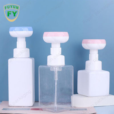 Botol Pompa Busa Sabun 500ml Botol Kepala Bunga Kaki Kosong Persegi