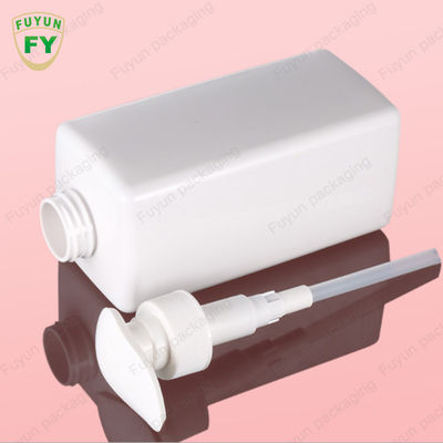 12.5oz 500ml Pencetakan Logo Botol Sampo Plastik Bening Putih