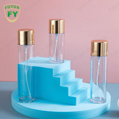 Tutup Emas Botol Semprot PET Kosong 50ml Kemasan Kosmetik Silinder