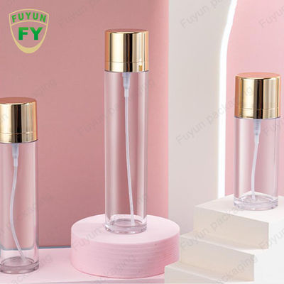 Tutup Emas Botol Semprot PET Kosong 50ml Kemasan Kosmetik Silinder
