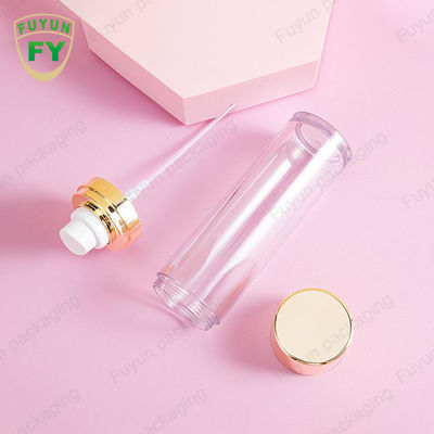 Tutup Emas Botol Semprot PET Kosong 50ml Kemasan Kosmetik Silinder