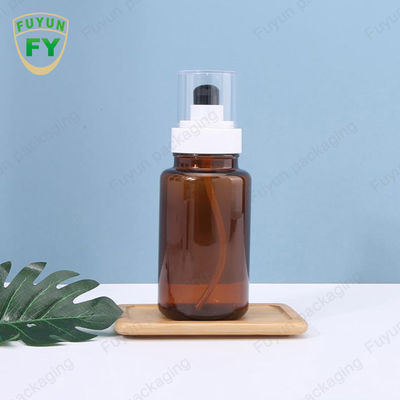 Fuyun 40ml 60ml Botol Pompa Plastik Perawatan Kulit Amber Semprot Terus Menerus