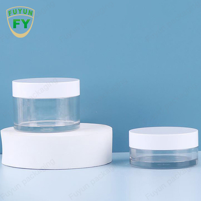 Fuyun 30ml 50ml pet plastik jelas mulut lebar mata wajah tidur lumpur krim jar