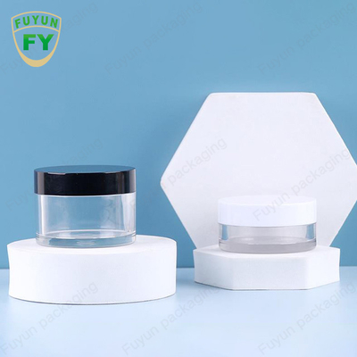 Fuyun 30ml 50ml pet plastik jelas mulut lebar mata wajah tidur lumpur krim jar