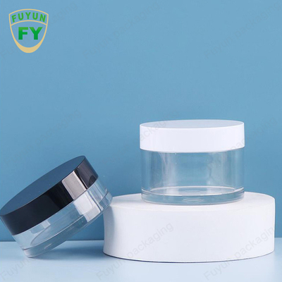 Fuyun 30ml 50ml pet plastik jelas mulut lebar mata wajah tidur lumpur krim jar