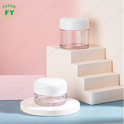 Toples Krim Perawatan Kulit Wajah Mata Tangan Plastik Mengkilap Dengan Tutup Putih 30ml 50ml