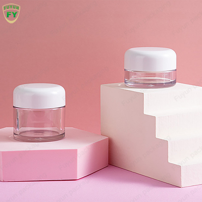 Toples Krim Perawatan Kulit Wajah Mata Tangan Plastik Mengkilap Dengan Tutup Putih 30ml 50ml