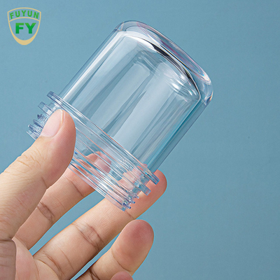 1.69oz 3.38oz Penebalan Guci Kemasan Plastik Bening Sisi Lurus