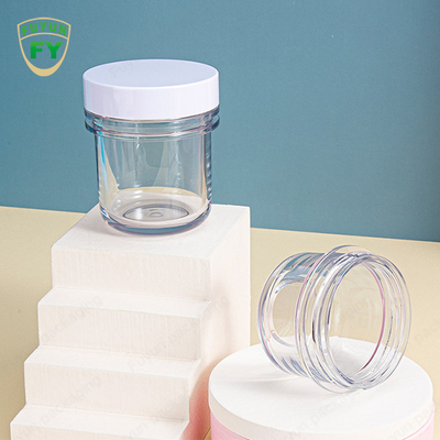1.69oz 3.38oz Penebalan Guci Kemasan Plastik Bening Sisi Lurus