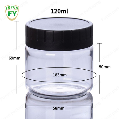 60ml 100ml Botol Kemasan Plastik Perawatan Kulit Dengan Tutup Putih