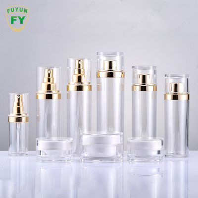 Botol Pompa Semprot Lotion Akrilik Kustom Jar Set 30ml 100ml 120ml Perawatan Kulit