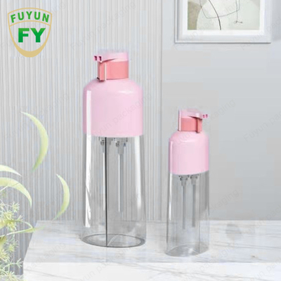 Botol Dispenser Pompa Sampo Pencelupan Plastik OEM 300ML Chrome